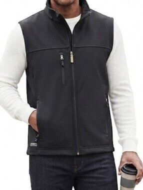 Mopar Soft Shell Performance  Wear Vest Mens Large Black Zip Pockets